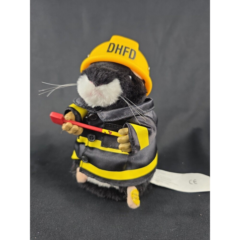 Gemmy Singing And Dancing Hamster Fireman 2003 Vintage Teated Working